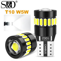 2pcs Canbus W5W T10 หลอดไฟ LED 3014 + 3030 18SMD 194 168 LED ภายในรถแผนที่โดมไฟที่จอดรถอัตโนมัติสัญญาณ 6000K 12V-Laojie