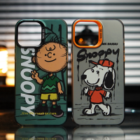 สำหรับ Apple 14Pro ใหม่ Snoopy Beauty กะลาสีพรีเมี่ยมความรู้สึกน้ำค้างแข็งสีเงินกรณีโทรศัพท์ป้องกันการตกฮาร์ดเชลล์ L