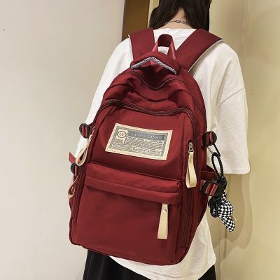 Womens Backpack 2023 Womens New Street Fashionable Simple Computer Bag Large Capacity Travel Backpack 2023