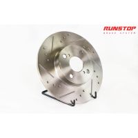 RUNSTOP รันสตอป brake disc จานเบรค หน้า เจาะรู เซาะร่อง BSL ขนาดเดิม 240 HONDA รุ่น CIVIC 92 95 EG 1.5 1.6 BRIO CIVIC