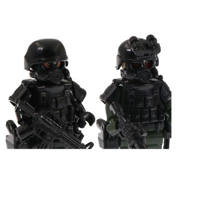 Military MOC SWAT Special Forces Soldier Gun Modern Police City Army Military Weapons Playmobil Figures Mini Building Block Toys