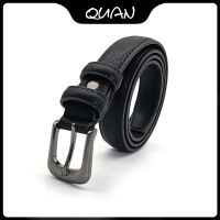 （QUAN） Leather Belt for women QWZK412 Fashion Women Belts Leather Metal Buckle Waist Belt