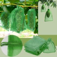 50Pcs Garden Netting Bags Plant Covers Vegetable Grapes Apples Fruit Protection Bag Agricultural Pest Control Anti-Bird Mesh Bag