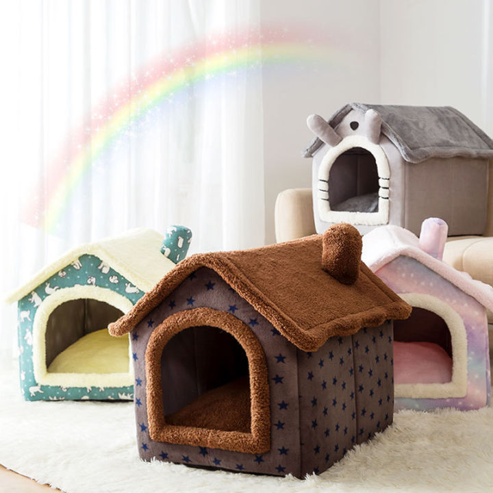 cat-bed-sleep-house-warm-cave-dog-kennel-amp-removable-cushion-pad-soft-indoor-enclosed-tent-huts-sofa-for-pet-cats-kittens-puppy