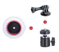 Ulanzi ที่ยึดสุญญากาศติดกล้องแอคชั่นแคมเมรา U-50สำหรับ Dji Osmo Action Gopro Eken ถ้วยดูดกระจกติดที่ยึดโทรศัพท์ในรถที่วางแบบดูด