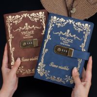 [Hagoya Stationery Stor] A5 PU Leather Planner Notebooks And Journals With Code Agenda Office Bussiness Secret Diary With Lock Notebooks อุปกรณ์การเรียน