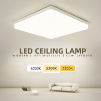 ZZOOI Square Led Ceiling Lamps Living Room 48W 36W 24W 18W Modern Ceiling Light 110V 220V Lights For Bedroom Bathroom Kitchen Lighting