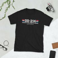 Unique Mens Short Sleeve 100% Cotton Graphic Tee DD-214 Americas True Form Of Freedom Veteran T-Shirt