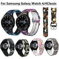 Samsung Galaxy Watch 4สายซิลิโคนพิมพ์ลายคลาสสิค,สายนาฬิกาเปลี่ยนได้สำหรับ Watch4ขนาด40มม. 44มม.