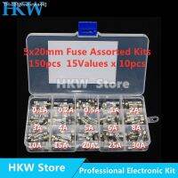 ㍿✤ 150pcs Set 5x20mm 15 Values 0.2A 0.5A 1A 2A 5A 20A 25A 30A Quick Blow Glass Tube Fuse Assorted Kit Fuses 5x20mm Fusible Fusibles