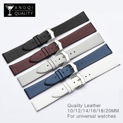 2021Brushed Genuine Leather Watch Bands 10mm 12mm 14mm 16 18 20mm Universal Watches Strap Brand Watchband Women Watch Lady Colorful