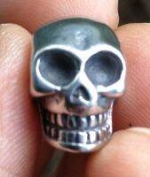 ลูกปัดกะโหลก (skull bead) stainless steel แพ็คคู่ (2 ชิ้น) ขนาดรู 2 และ 4mm สวยทน DIY รายละเอียดดีมาก