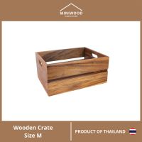 ?BigSale! ลัง ลังไม้ กล่องไม้ wooden box ชั้นวางของ  ไม้จามจุรี SIZE M 35x27x15.5 บริการเก็บเงินปลายทาง