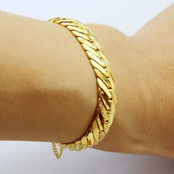 Mens gold bracelet 2025 low price