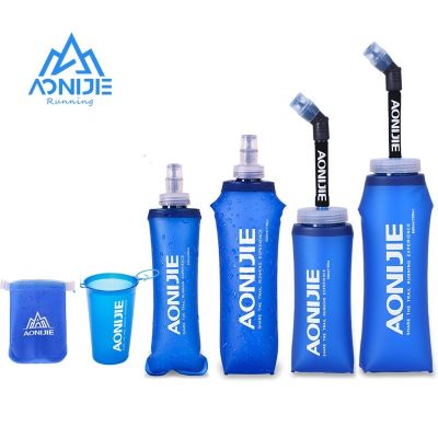 AONIJIE 170ml 200ml 250ml 500mml 350ml 600ml Running Sport Bicycle Soft Water Bottle Folding TPU Soft Flask Water Bag Cup
