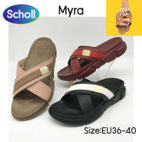 รองเท้าสกอลล์-ไมร่า Scholl Myra สำหรับผู้หญิง เทคโนโลยี เมมโมรี่คูชชั่น (Memory Cushion)สูง 5 cm รองรับสรีระเท้าบรรเทาปว