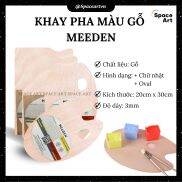 Khay Pha Màu Gỗ MEEDEN 20cm x 30cm Oval Chữ Nhật
