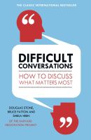 หนังสืออังกฤษใหม่ Difficult Conversations : How to Discuss What Matters Most [Paperback]