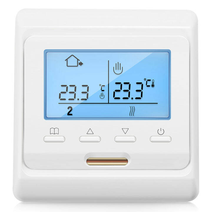 16A 230V LCD Programmable Warm Floor Heating Room Thermostat ...