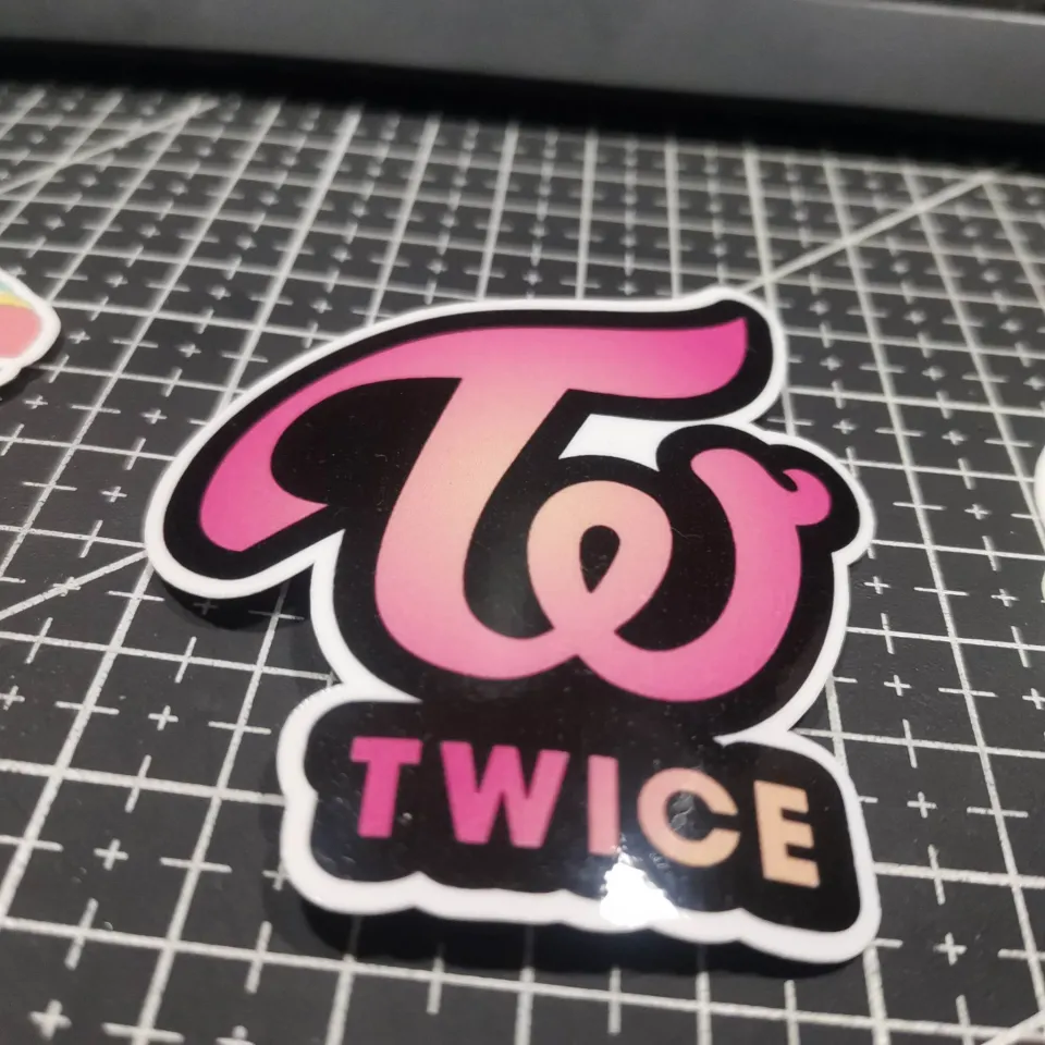 Customize Twice Kpop Sticker, Twice logo sticer, Waterproof Tearproof Vinyl  sticker