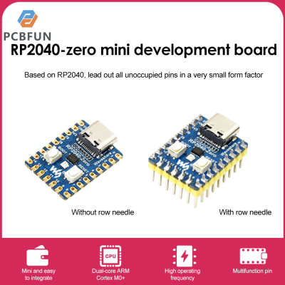 pcbfun ราสเบอร์รี่ Pi RP2040-Zero ไมโครคอนโทรลเลอร์ PICO บอร์ดพัฒนาไม่มีหมุดส่วนหัว