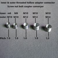 10ชิ้น/ล็อต M6เพื่อ M10 M8ไปยัง M10 M10กับ M12/M14อะแดปเตอร์ท่อกลวงเกลียวอะแดปเตอร์ภายในด้านนอกเกลียวอะแดปเตอร์ลำเลียง