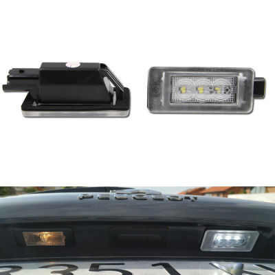 2pc Canbus No Error LED License Number Plate Light For Peugeot 207CC 208 308 MK2 2008 3008 5008 Citroen C5 III Elysee