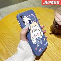 JIUMOO เคสปลอกสำหรับ Samsung M30s M21,เคสการ์ตูนกระต่ายน่ารักบางสวยงามเคสโทรศัพท์ดีไซน์ใหม่ปกป้องขอบสี่เหลี่ยมเคสนิ่มฝาครอบปลอกซิลิโคนเคสกันกระแทก