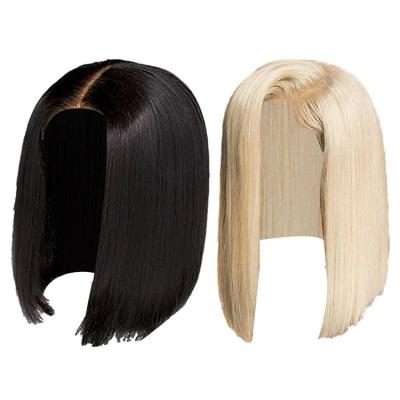Straight Short Wig Natural Looking Middle Part Wigs For Girls Replacement Hair Wigs For Camping Wedding Traveling Dating Parties Hiking Picnic Daily Life for sale