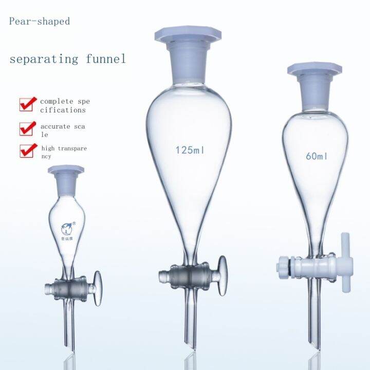 Can Be Wholesale Pear Shaped Separatory Funnel Glass Ptfe Piston 10306012525050010002000 9816