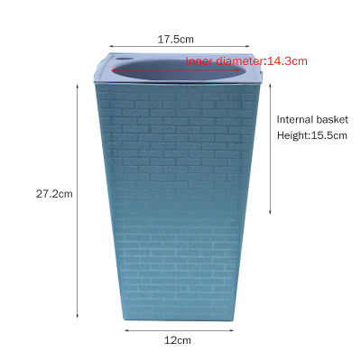 Large Floor Square Brick Shaped Self-Watering Plant Pot with Water Level Indicator Balcony Garden Room Potted Planter Flowerpot