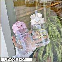 UEVOQB SHOP โปร่งใสโปร่งใส ขวดน้ำน้ำ หลอดและฝาปิด 400มล. ถ้วยหัดดื่มสำหรับเด็ก แบบพกพาได้ ป้องกันการรั่วไหล ถ้วยเครื่องดื่มแก้ว การให้อาหารเด็กวัยหัดเดิน