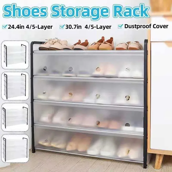 shoe rack organizer box storages transparent shoebox rock case plastic rack drawer