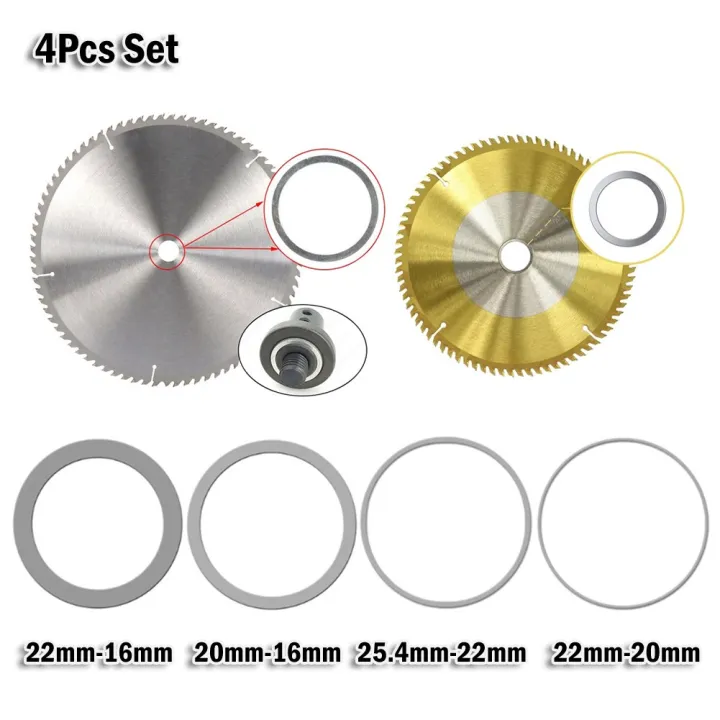TOOLSOUT 4 PCS Set Circular Saw Ring For Circular Saw Blade Reduction