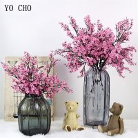 Gypsophila Cherry Blossoms Artificial Flowers pink plastic branch oriental cherry Fake Flowers DIY For Wedding home store Deco