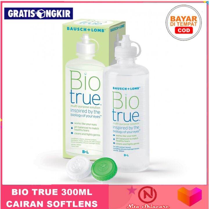 Nita Skincare - Air Softlens Cairan Pembersih Softlens BIO TRUE 300 ML ...