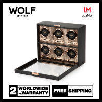 กล่องหมุน กล่องนาฬิกา WOLF1834 รุ่น AXIS 6 PIECE WATCH WINDER (Copper)