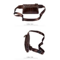 Genuine Leather small Travel Phone Pouch Bags hip Belt Bag Male Waist Bags