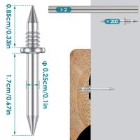 200/100ชิ้นตะปูสองหัวไร้รอยต่อสำหรับติดตั้งเล็บโลหะลายบัวไม่ทำเครื่องหมายกันสนิมชุดสกรูเกลียวรอบ