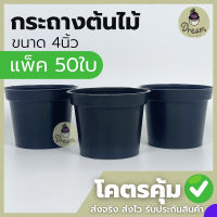 กระถาง 4นิ้ว 50ใบ กระถางพลาสติก 4” ll กระถาง 4นิ้ว กระถาง 4นิ้ว 50ใบ ราคาส่ง กะถาง4นิ้ว กระถางต้นไม้ กระถางพลาสติก ขนาด 4 นิ้ว 50ใบ Dreamcactus