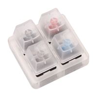 4 Key Caps Mechanical Keyboard Switches Tester Sampler Acrylic Caps Translucent Keycaps Kit สำหรับ Cherry MX Testing Tool