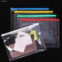 ✒☢๑ 9pcs File Bag Transparent School Student Plastic A4 A5 A6 Documents Filing Storage Bag Organizer Information Pocket Folders