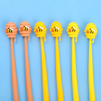 12PcsBulk Korean Cute Stationery Pens Bee Kawaii Funny School Gel Pen Cool Kawai Stuff Thing Rollerball Ballpoint Goods 0.5mm