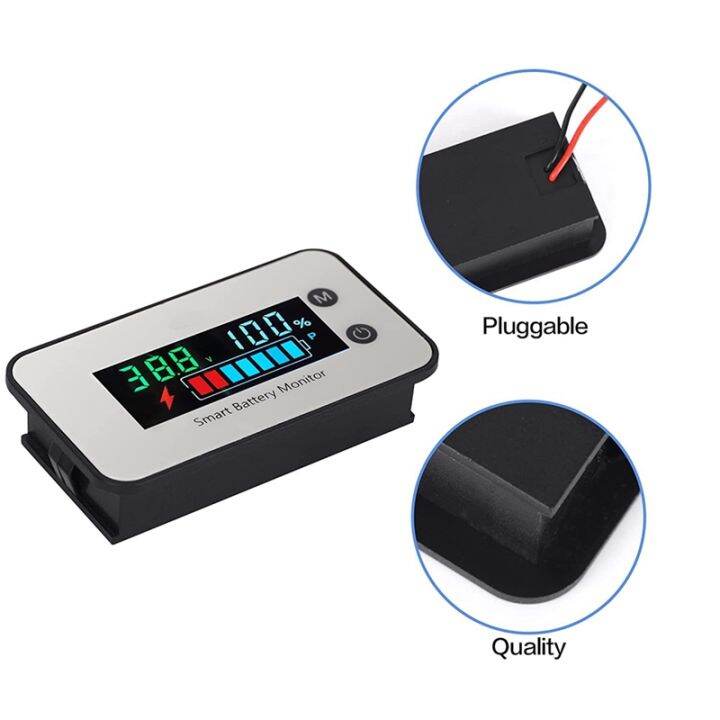 ipx7-waterproof-battery-monitor-7-100v-battery-capacity-tester-meter-with-buzzer-alarm-temperature