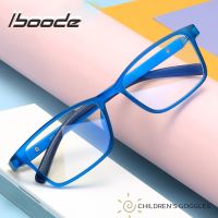 {Paopao glasses} Iboode Square Kids Glasses Frame Baby Anti Blue Ray Goggle Vintage Ultra Light Eyeglasses Boy Girl Computer Optical Lens Glasses