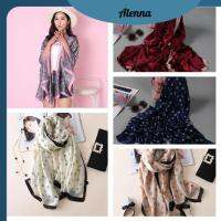 ALENNA Cashmere Cape Pashmina Flower Printed Neckerchief Women Scarves Lady Shawl Knitted Wrap