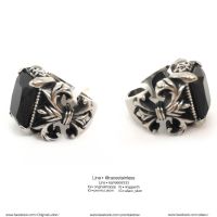 แหวน Chrome hearts แหวนโครมฮาท นิลดำ onyx ring สแตนเลสแท้ stainless 316l แหวนผู้ชาย แหวนแฟชั่น แหวนเท่ๆ แหวนสแตนเลส