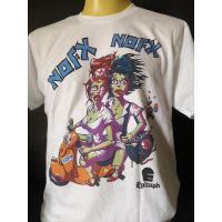 เสื้อวงนำเข้า NOFX Pump Up the Valuum Rancid Green Day Bad Religion Skate Punk Rock Style Vintage Gildan T-Shirt