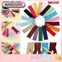 MAXG 5pcs/set คุณภาพสูง 19 สี 7~10cm ซิปเสื้อผ้าตุ๊กตา ตัดเย็บเสื้อผ้า มินิซิป สมุดเย็บผ้าแฮนด์เมด