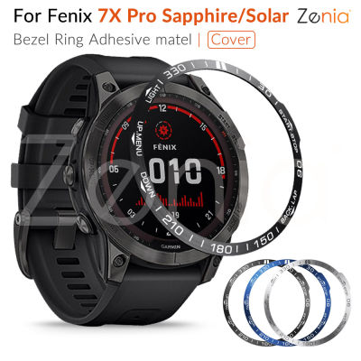 Zenia เคสนาฬิกาสำหรับ Garmin Fenix 7X Pro Solar/7X Sapphire Solar Fenix7X เคสฝาพับมีกาวป้องกันรอยขีดข่วนทำจากสเตนเลสสตีลอุปกรณ์เสริมสำหรับเปลี่ยนนาฬิกาสปอร์ต